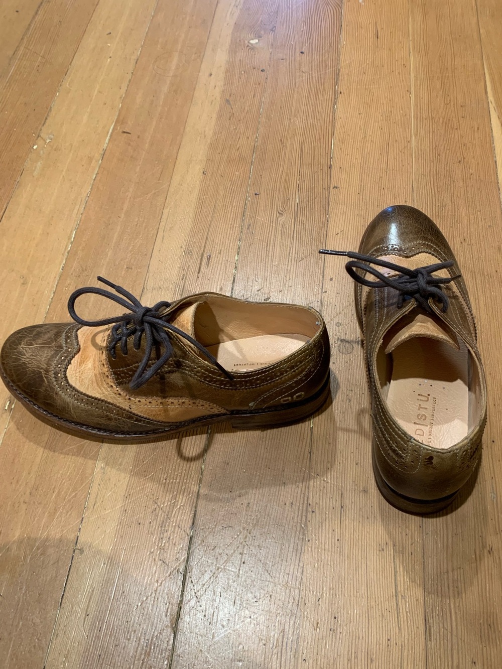 BED|STU Two-Tone Brown & Tan Wingtip Brogues - Picture 2 of 6